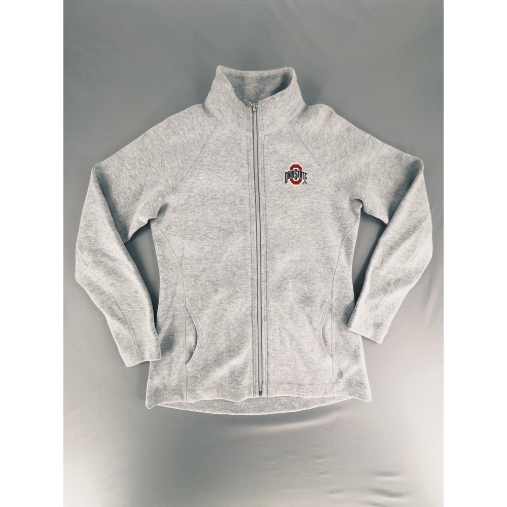 Tommy Bahama Ohio State Buckeyes Full Zip Jacket Gray Womens Small NCAA OSU